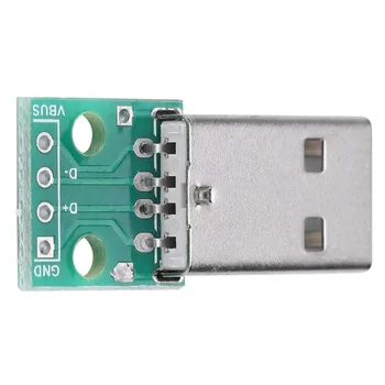 100ks Typ Ženy, USB SIAHNUŤ 2.54 MM PCB Dosky Adaptér Prevodník Pre Pc konektor pre DIY USB Napájanie Breadboard