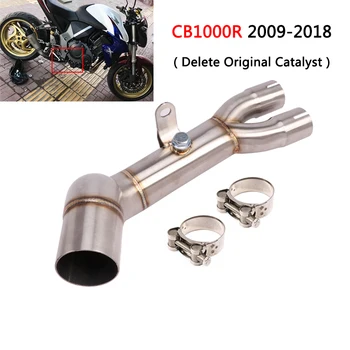 Vymazať Katalyzátor pre Honda CB1000R 2009-2018 Motocykel Výfukového Potrubia Polovice Prepojenie Potrubia Pošmyknúť Na Pôvodné Šál z Nehrdzavejúcej Ocele