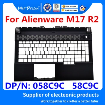 Nový, originálny NÁS opierka Dlaní vrchný Kryt Prípade C shell black Pre Dell Alienware M17 R2 Herný Notebook EDQ71 058C9C 58C9C AM2K6000121