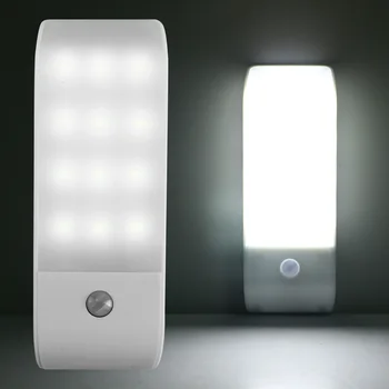 12 LED Nočné Svetlo S Pohybový Senzor PIR Infračervené Nightlights Chodbe Skrine, Skriňa, Nočné Lampy, Domov Chodby, Kúpeľňa