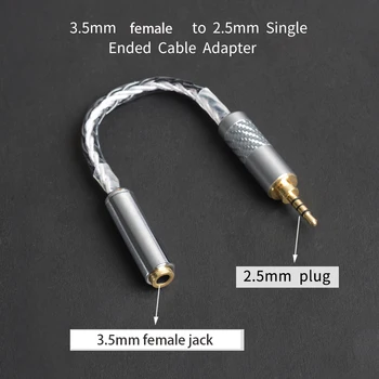 OKCSC 3,5 mm Žena Stereo Konektor 2,5 mm, Vyváženie Mužskej Jack OFC Audio kábel Kábel Adaptéra Á Zlato na Auto Mp3 Audio Zariadenia Slúchadlá