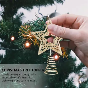 Golden Star Dekoratívne Vianočný Stromček Mulčovače Star Vianočný Strom Vianočný Strom Ornament Mulčovače, Ozdoby Vianočné Layout