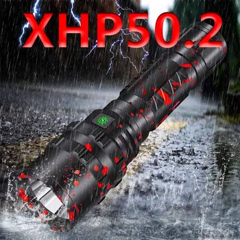 Cree xhp50.2 led baterka usb nabíjanie Úsek Odolný proti nárazom Silný výkon 18650 alebo 26650 nabíjateľné baterky Z901103