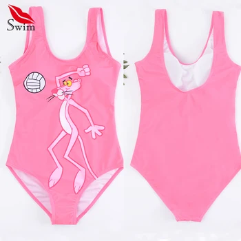 Plavky, Bikiny 2019 Jednodielne Plavky Push Up Pink Panther Celé Plavky Sexi Jeden Kus Plávať Obleky Plus Veľkosť Plaviek Bikiny
