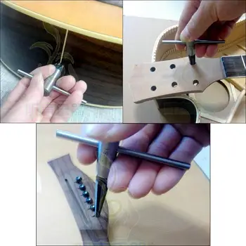 Gitara Most Pin Hole Výstružníky Zúžený 5-stupeň 6 Skladaný Akustická Gitara Woodworker DIY Vyzdvihnutie Luthier Nástroj