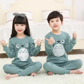 Deti Pyžamá Chlapci Totoro Bavlnené Oblečenie Nohavice Nastaviť Cartoon Sleepwear Deti Pyžamá Pre Dievčatá Batole Detské Oblečenie, Detská Pyžama