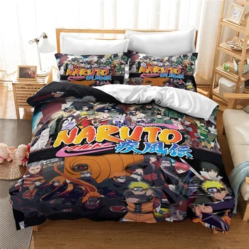 Nový Príchod Naruto Shippuden 3d posteľná bielizeň Nastaviť Komiksu, Anime, Uzumaki Naruto Perinu obliečka na Vankúš Chlapci/Dievčatá/Dospelý Spálňa Decor