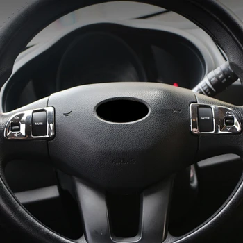 Hríb Horiace Auto Chrome Volant Flitrami Dekorácie Výbava Nálepka Pre KIA Sportage R 2012 2013 autodiely