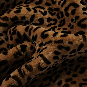 V polovici Dĺžky Leopard Ženy Kožušinový Kabát 2021 Jeseň Zima Vyhovovali Golier, Dlhé Rukávy Krajky-Up Pás Imitácie Kožušiny bunda Žena Outwear