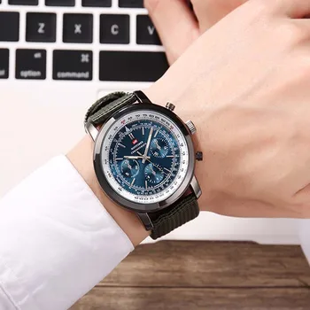 2020 Nový Módny Trend pánske náramkové hodinky Quartz Hodinky Kožený Remienok Bežné Vojenské Sledovať Relogio Masculino Obchodné Hodiny