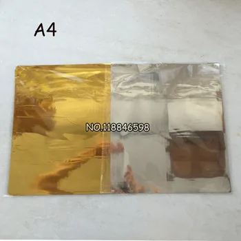Zlato (50pcs)a Striebra(Päťdesiat Ks) Horúce Lisovanie Fólie, Papier Laminator Laminovanie Transfere na Eleganciu Laserová Tlačiareň A4 21x29cm