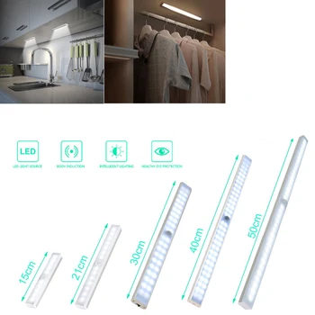 9 - 50 cm USB Nabíjateľné LED Nočné Svetlo Snímač Pohybu Bezdrôtovej Nočné Lampy, Kuchyne, Schody, Skrine, Skriňa, Spálne, Lampa