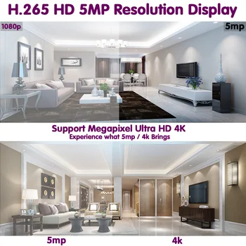 H. 265 16CH 5MP 4K HD POE NVR Auta KAMEROVÝ Systém indoor outdoor HD Dome POE IP Kamera P2P Video Ochranný Dohľad Nastaviť 4TB HDD