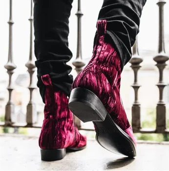 2020 pánske Topánky Nové Módne Ručné Semiš Kožené Klasické Členkové Topánky s Nízkym Podpätkom Štýlový Bežné Chelsea Boots Zapatos 4M878