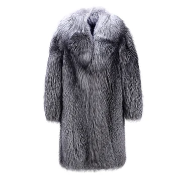 Nový špeciály imitácia kožušiny kabát imitácia Fox vlasy dlhé osrstenie srsť jedno telo mužov kabát Európskych a Amerických veľké kód bunda