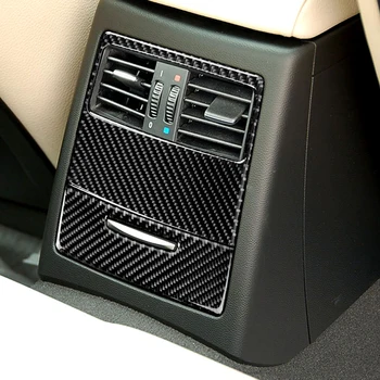 Carbon Fiber Auto Zadné Klimatizácia Zásuvky Panel Rám Orezania Dekorácie pre BMW 3 E90 Rad 2005-2012 320i 325i Zmes