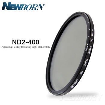 ND Filter37/52/52/58/67/77/82/86MM Nastaviteľné ŽÚ2, aby ND400 Neutrálnej Hustoty pre Objektív Fotoaparátu
