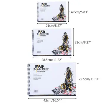 34 List A3/A4/A5 Professional Značka Papier Špirála, Náčrt, Zápisník Knihy, Kreslenie, Maľovanie Umelec Dodávky