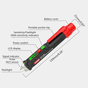 12-1000V Non-Kontakt AC Napätie Detektora Digitálny Displej LCD Test Meter Electeic Pero S Nastaviteľnou Citlivosťou Šikovný Volt Stic
