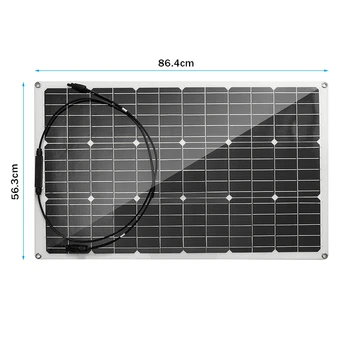 Vonkajšie Solárny Panel 300W 18V Semi-flexibilné Monokryštalické Solárne DIY Vodotesný Kábel Nabíjačka+40A Conrtoller