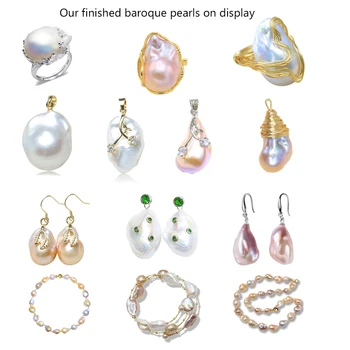BaroqueOnly Prírodné Sladkovodné Edison Perlový Náhrdelník choker Náramok sveter reťaz drop shape Barokový perlový náhrdelník