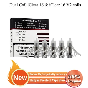 10pcs/balenie Originál Innokin E Cigaratte Iclear 16 Dual Coil Rozprašovač Innokin Iclear 16 /16 V2 E-cigareta Nahradenie Dual Coil
