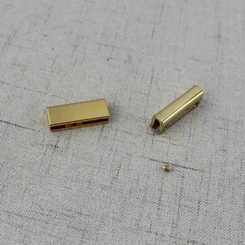 Vysoko kvalitné 10 mm 13mm 25 mm 34 mm Hlboké zlatú Kabelku zips dekorácie konci klipy pomocou skrutky hardvéru popruhy chvost spona príslušenstvo