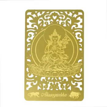 Feng Shui Bódhisattva pre OX&Tiger (Akasagarbha) Vytlačené Zlatá Karta W4126