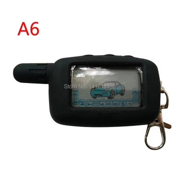 A6 LCD Diaľkové Ovládanie Kľúčom + Silikónové puzdro pre ruskú Dve spôsobom, Auto Alarm Twage Starline A6 Tlačidlo Jaguar EZ-Alfa KGB FX-3 FX3