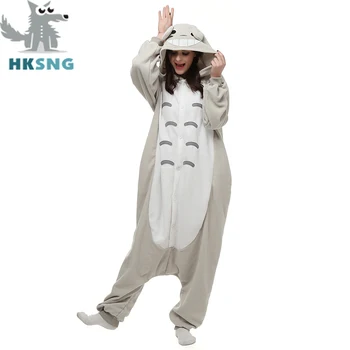 HKSNG Na Predaj Nové Zviera Dospelých Totoro Pyžamo Cartoon Onesies Cosplay Kostýmy Unisex Vianočný Darček Sleepwear Kigurumi