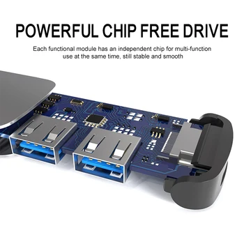 Usb c, HDMI 4K TYP C HUB 3.0 DP multi funkcia hub 4 v 1 je rozšírenie dock adaptér kariet Audio Video pre MacBook Pro OTG