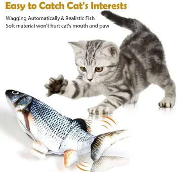 30 CM elektronické cat hračka 3D ryby elektrické nabíjanie pomocou pripojenia USB, simulácia ryby hračka cat hračka pet mačka dodávky