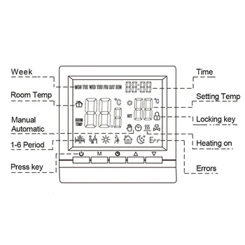 Termostat Týždenný Programovateľný Termostat Smart Digitálny Regulátor Teploty APP Riadenie Eletric Podlahové Kúrenie Termostat