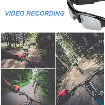 A dobre sa nosí Športové Videokamery Nabíjateľné Okuliare Fotoaparát Cyklistické Bežecké Okuliare Video Rekordér pre Vonkajšie Aktivity