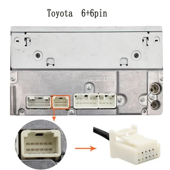 Moonet Bluetooth Car MP3 USB/AUX 3,5 mm Adaptér Stereo Hands-Free Car CD Menič vhodné pre Toyota 6+6Pin RAV4 Corolla Avensis QX989