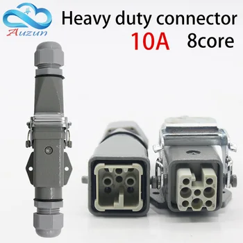 Heavy-duty konektor 8(7 + 1) 10A 500V HA-005-8 je Horizontálne studenej tlak dokovacej tepelný tok