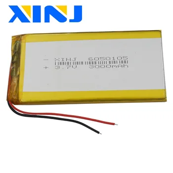 XINJ 3,7 V 3000 mAh Li lítium-polymérová batéria lipo bunky 6050105 Pre Výkon banka E-book PDA POLOVICE PSP Hráč zariadenie IPTV Tablet PC
