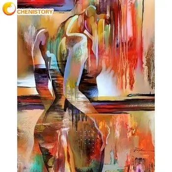 CHENISTORY Farebné Abstraktné Žena Obrázok Maľovanie Podľa Čísel Súpravy Pre Dospelých Ručne Vyrobené Diy Darček Moderné Domáce Dekorácie