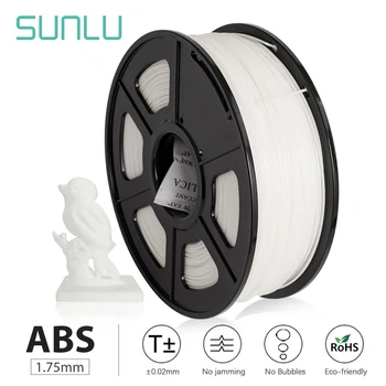 SUNLU ABS 3D Tlačiarne Vlákna 1.75 mm 1kg žiadne bubliny Rýchle Dodanie, ABS Vlákno Cievka Zváranie Plastov Rod abs пластик