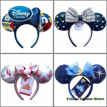 2020 Disney Júna Peter Pan Minnie Mouse Hlavový Most Mickey Uši, Vlasy Kapely Sequin Tinker Bell Cosplay Dospelý/Deti, Doplnky, Darčeky