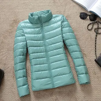 Zimná páperová bunda ženy 90% kačica dole kabát Ultra Ľahké teplé Ženské Prenosné plus veľkosť nadol bunda na jeseň