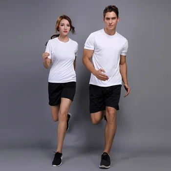 Pánske košele beh T-shirt rýchle sušenie T-shirt beží tričko slim T-shirt pánske športové fitness gym svalov T-shirt