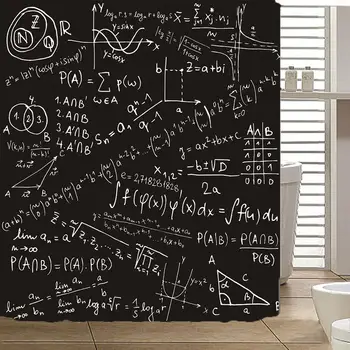 Matematika Počet Nepremokavé Ženy Kúpeľňa Produkty Sprchové Závesy sprchy opony Polyester Domácnosti Merchandises betty boop M29G
