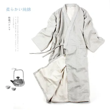 Japonské Tradičné Župan Kimono Sleepwear Yukata Čínsky Hanfu Pyžamo Šaty Japonsko Bavlna Aodai Haori Kabát Cardigan