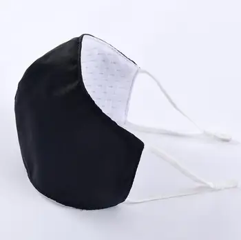 6PCS 3D Čierna bavlna filter Proti baktériám, masky, pleťové Masky Proti prachu Bezpečné PM2.5 ochranné masky Nastaviteľné a umývateľný
