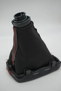 Black Šitie 23 mm 5 Rýchlosti Vozidla Manuálne Radenie Gombík Kryt S PU Kožené Boot pre Audi A3 8 L veľký otvor