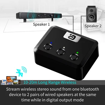 Bluetooth Prijímač 5.0 HIFI Bezdrôtové Audio Adaptér Prijímač s aptX Nízku Latenciu pre Domáce Zvuk Hudby Streaming Stereo Systém