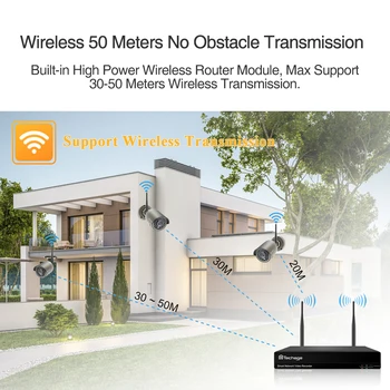 Techage H. 265 HD 3MP 8CH Bezdrôtový NVR Auta Home Security WiFi IP Kamera Nastaviť P2P Video CCTV Systém na Záznam Zvuku