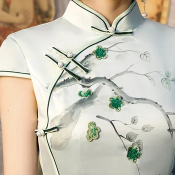 Sheng Coco Čínsky Cheongsam Qipao Šaty Nové Čína Vietor Gradient Dlho Cheongsam Čínske Šaty Modernej Číny Oblečenie Plus Veľkosť