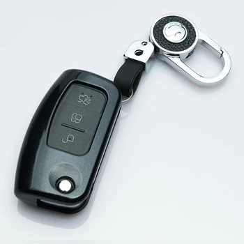 Farba kľúča vozidla prípade Pre Ford Fiesta Ford Focus 2 Ecosport Kuga Uniknúť farba kľúča vozidla prípade kľúčových kryt auto keychain nastaviť auto styling